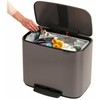 Šiukšlių dėžė su pedalu, Brabantia Bo 36L - platinos spalvos