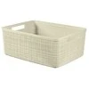 Daiktadėžė CURVER JUTE, 12 l, kreminė, 36×28×15 cm