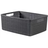 Daiktadėžė CURVER JUTE, 12 l, pilka, 36×28×15 cm