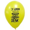 Geltoni balionai SU GIMIMO DIENA, 10 vnt.