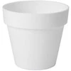 FORM PLASTIC Plastikinis vazonas IBIZA SOFT MAT 4140-011, baltas, Ø20 cm