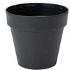 FORM PLASTIC Plastikinis vazonas IBIZA SOFT MAT 4150-014, juodas, Ø22 cm