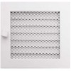 Židinio grotelės HEARTH 170x170mm, (baltos su žaliuzėmis)