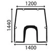 Priekinis stiklas John Deere 09 031