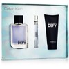 Calvin Klein Defy EDT rinkinys vyrams (EDT 100 ml + Dušo želė 100 ml + EDT 10 ml)