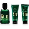 Dsquared2 Žalias Wood rinkinys vyrams (EDT, 100 ml + dušo želė, 100 ml + balzamas po skutimosi, 100 ml)