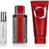 Salvatore Ferragamo Ferragamo Ferragamo Raudona Leather rinkinys vyrams (EDP, 100 ml + šampūnas ir dušo želė, 100 ml + EDP, 10 ml)