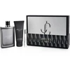 Rinkinys „Jimmy Choo“: tualetinis vanduo vyrams, 100 ml + tualetinis vanduo vyrams, 10 ml + dušo želė kūnui, visiems odos tipams, 100 ml