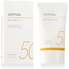 Missha All Around Safe Block Cotton Sun SPF 50+ matinį efektą suteikiantis veido kremas nuo saulės, 50 ml