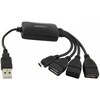 Esperanza EA158 Šakotuvas 4 jungtys USB2.0 - 3 x USB, 1 x microUSB.