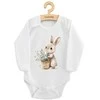 Kūdikių kombinezonas su raštu New Baby Rabbit su gėlėmis, 56 (0-3m)