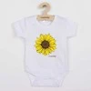 Kūdikių kombinezonas su raštu New Baby Sunflower - trumpomis rankovėmis, 74 (6-9m)