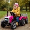 Baby Mix Erick elektrinis traktorius su nuotolinio valdymo pulteliu rožinis