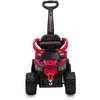 Baby Mix Ruggy elektrinis pasivažinėjimas su kreipiamuoju strypu raudona