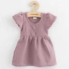 Kūdikių muslino suknelė New Baby levandų spalvos, 68 (4-6m)
