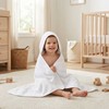 Baby terry towel with hood New Baby 100x100 cm baltas