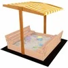 Baldakimas vaikams medinė smėlio dėžė Baby Mix 120x120 cm geltona ir balta