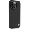 Apple iPhone 14 Pro BMW odinis dėklas Quilted (BMHCP14L22RQDK) juodos spalvos