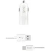 Budi - 1 USB automobilinis įkroviklis su LED indikatoriumi+USB tipo C laidas