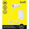 Budi - 4 USB automobilinis įkroviklis (2 USB prievadai naudojami automobilio gale)