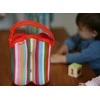 BUILT Bottle Buddy dviejų butelių krepšys su laikikliu (Baby Rožinė Stripe)