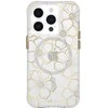 „Case-Mate Floral Gems MagSafe“ dėklas – „iPhone 15 Pro“ (auksinis)