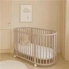 Children s growing 3-in-1 oval cot + mattress New Baby cashmere color