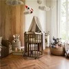 Children s growing 3-in-1 oval cot + mattress New Baby walnut color