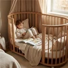 Children s growing 3-in-1 oval cot + mattress New Baby baltas