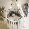 Children s growing 3-in-1 oval cot + mattress New Baby baltas