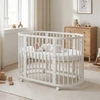 Children s growing 3-in-1 oval cot + mattress New Baby baltas