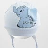 Medvilninė kūdikio kepuraitė New Baby Happy Elephant mėlyna, 56/62