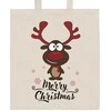 Cotton shopping bag natural with print New Baby Merry Christmas