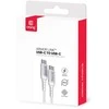 Crong Armor Link – 60 W PD 3A USB-C į USB-C laidas 25 cm (baltas)