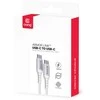 „Crong Armor Link“ – laidas 100 W PD 5A USB-C į USB-C, 200 cm (baltas)