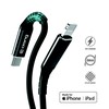 Crong Armor Link – USB-C su Lightning MFi pintas kabelis 150 cm (juodas)