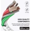 Crong Armor Link – USB-C su žaibo greito įkrovimo MFi laidu 150 cm (baltas)