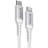 Crong Armor Link – USB-C su žaibo greito įkrovimo MFi laidu 150 cm (baltas)