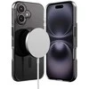 Crong Clear MAG Pro – dėklas iPhone 16 MagSafe (juodas)