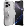 Crong Clear MAG Pro – dėklas iPhone 16 Pro MagSafe (baltas)