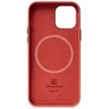 Crong Essential Cover Magnetic – odinis dėklas, skirtas iPhone 12 / iPhone 12 Pro MagSafe (raudonas)