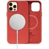 Crong Essential Cover Magnetic – odinis dėklas, skirtas iPhone 12 Pro Max MagSafe (raudonas)
