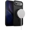 „Crong Hybrid Frost MAG“ dėklas – „MagSafe iPhone 17 Air“ dėklas (juodas)