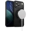 „Crong Hybrid Frost MAG“ dėklas – „MagSafe iPhone 17 Pro Max“ (juodas)