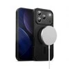 „Crong Hybrid Frost MAG“ dėklas – „MagSafe iPhone 17 Pro“ (juodas)