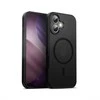 „Crong Hybrid Frost MAG“ dėklas – „MagSafe iPhone 17“ (juodas)