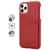 „Crong Neat Cover“ – PU odinis dėklas, skirtas „iPhone 11 Pro“ (raudonas)