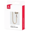 Dėklas Crong Phone Crossbody - Phone Lanyard (Baltas Twist)
