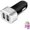Crong Power automobilinis įkroviklis 24W su dviem USB prievadais (aliuminis)
