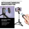 „Crong SelfieGo Lite“ – kompaktiškas „Bluetooth“ asmenukių lazdos trikojis (juodas)